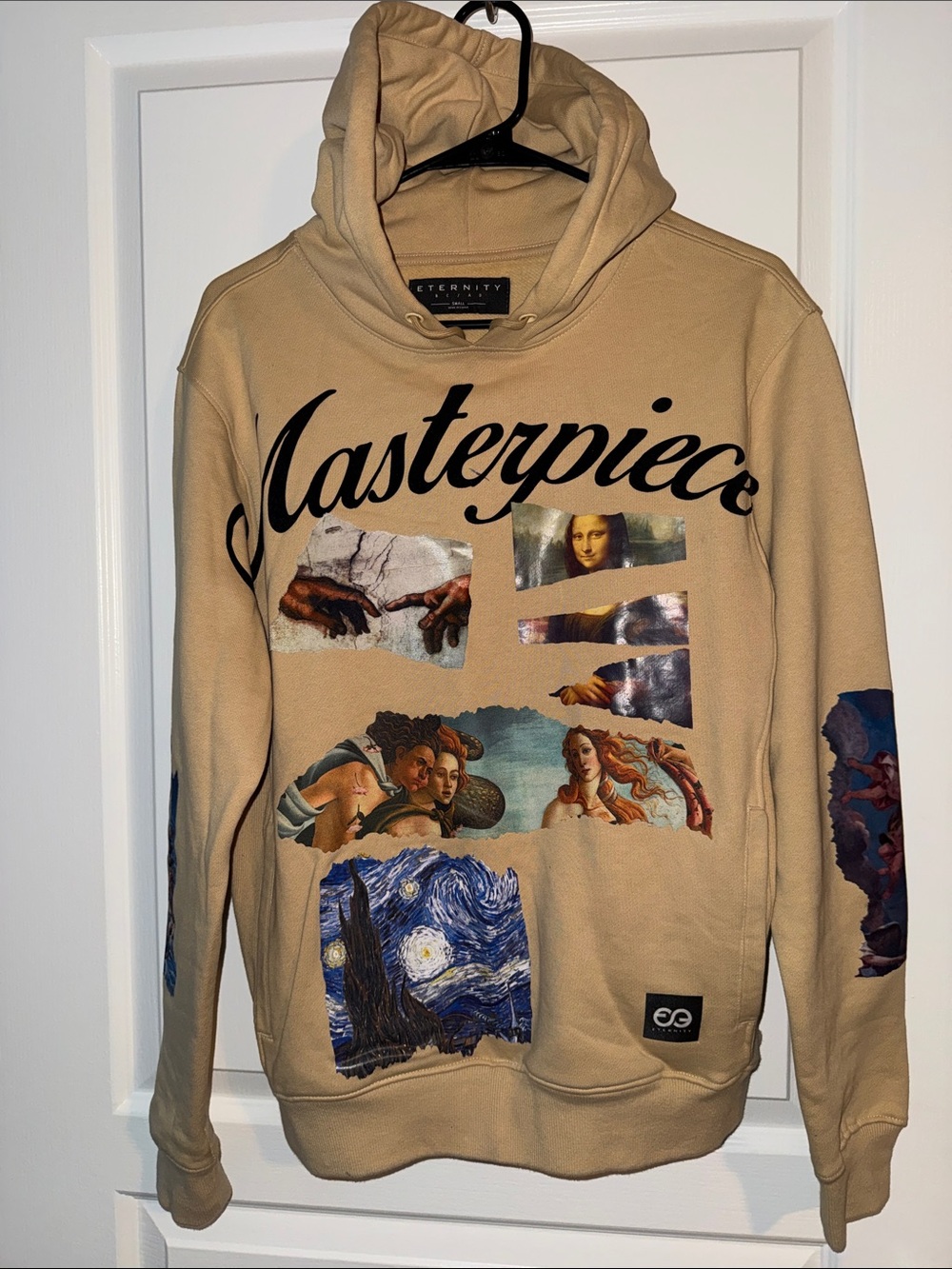 Tan 'Masterpiece' Graphic Hoodie for Men